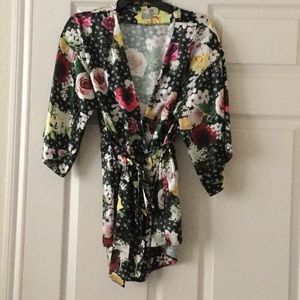 ASOS Kimono Wrap Top in Digi Floral